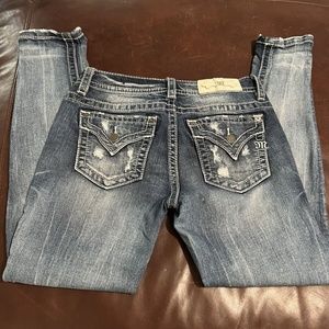 Miss Me Distressed Low Rise Ankle Skinny Sz 26